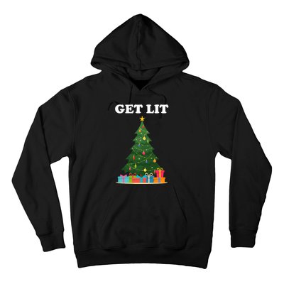 Get Lit Funny Christmas Hoodie