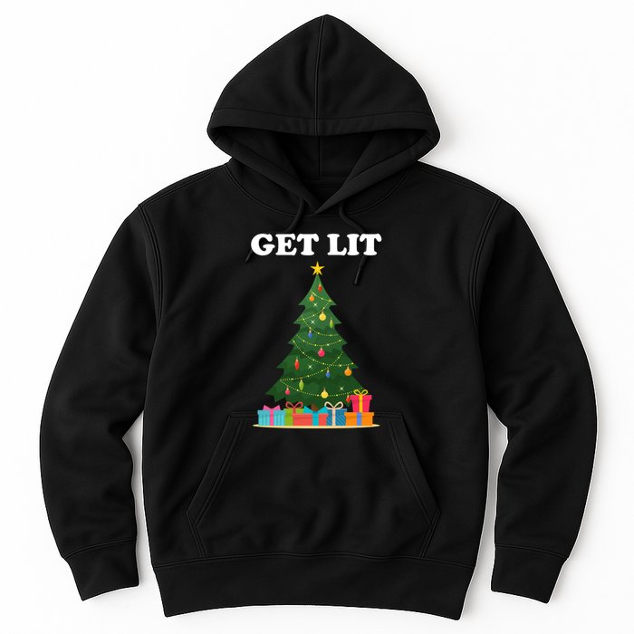 Get Lit Funny Christmas Hoodie