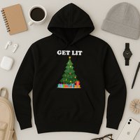 Get Lit Funny Christmas Hoodie