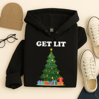 Get Lit Funny Christmas Hoodie