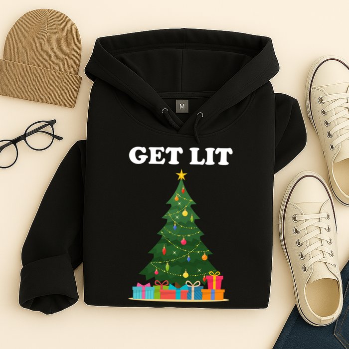 Get Lit Funny Christmas Hoodie