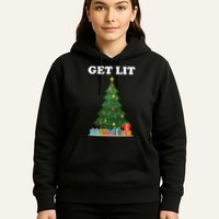 Get Lit Funny Christmas Hoodie