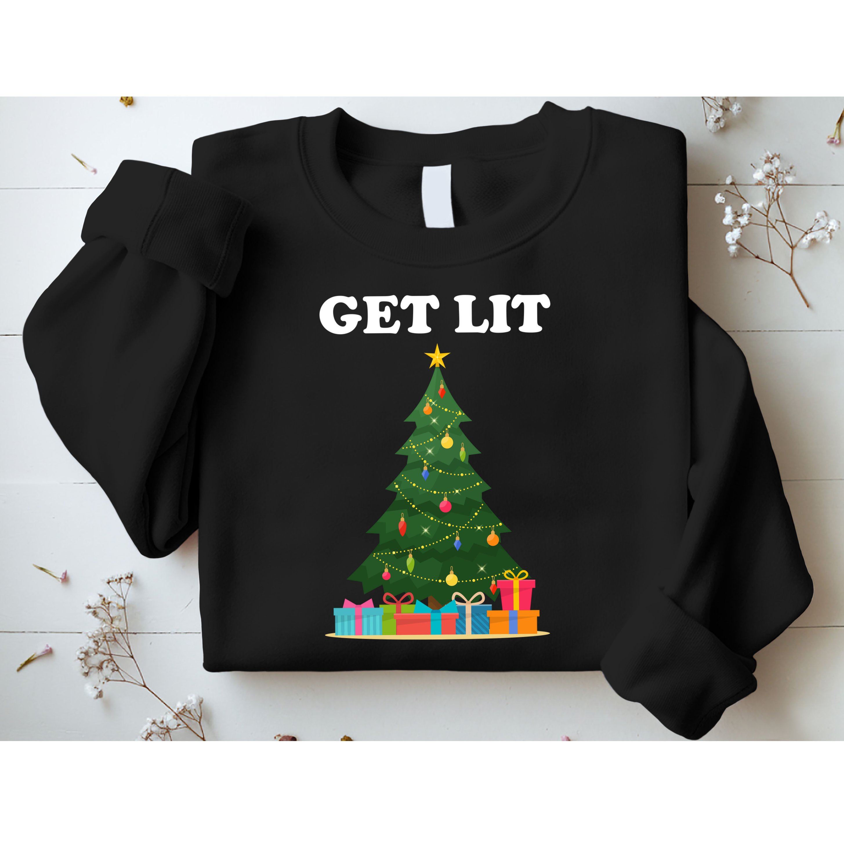 Get Lit Funny Christmas Sweatshirt