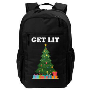 Get Lit Funny Christmas Daily Commute Backpack