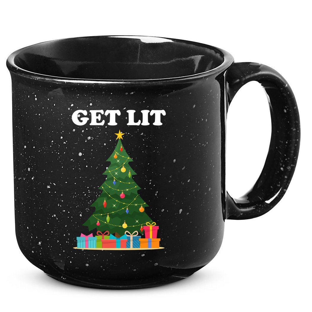Get Lit Funny Christmas 15oz Campfire Ceramic Mug