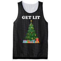 Get Lit Funny Christmas Mesh Reversible Basketball Jersey Tank