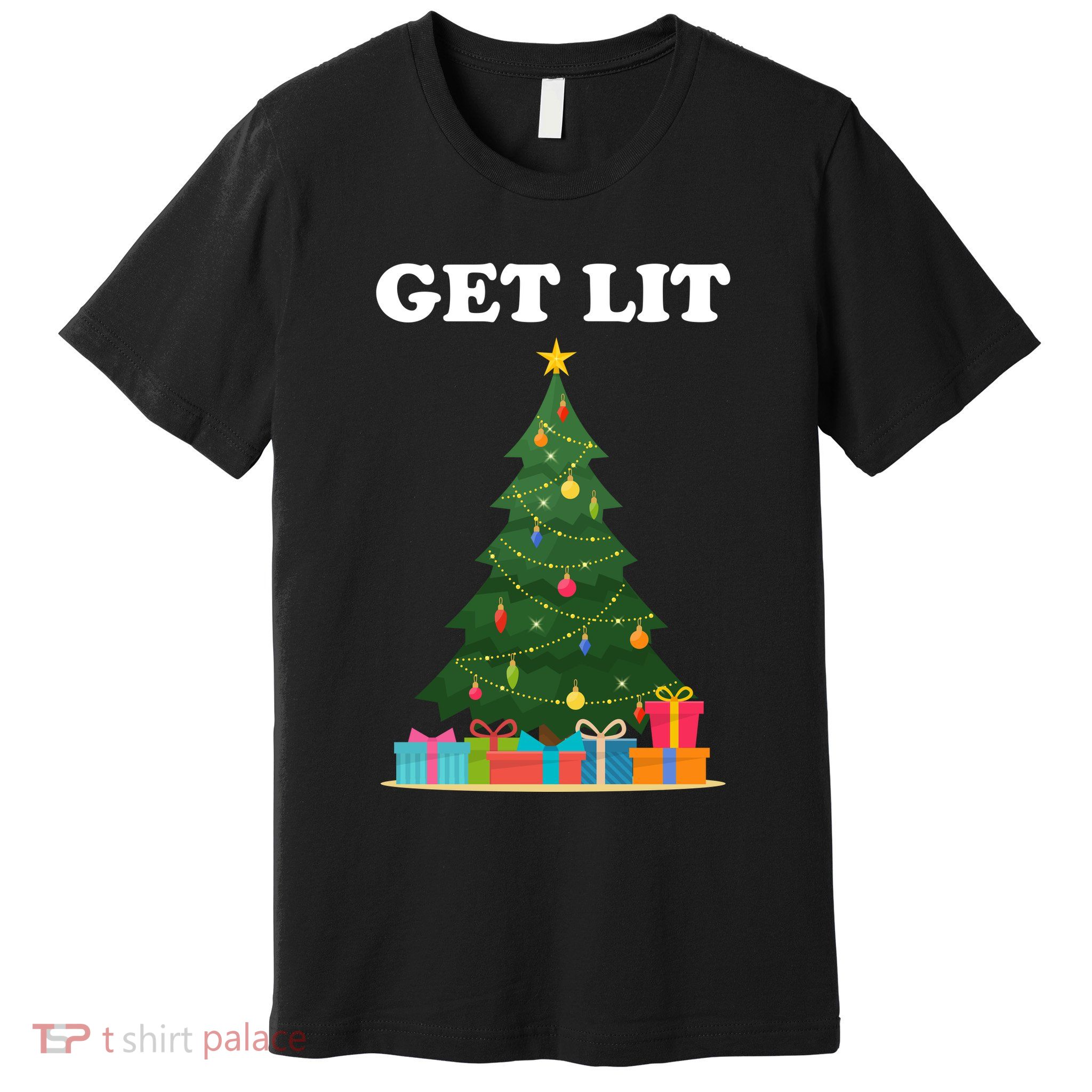 Get Lit Funny Christmas Premium T-Shirt