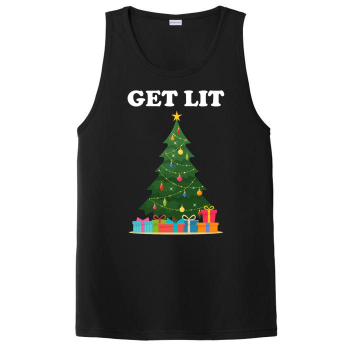 Get Lit Funny Christmas PosiCharge Competitor Tank