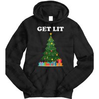 Get Lit Funny Christmas Tie Dye Hoodie