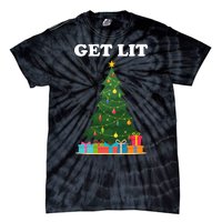 Get Lit Funny Christmas Tie-Dye T-Shirt