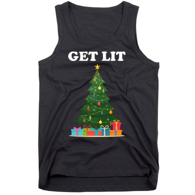 Get Lit Funny Christmas Tank Top