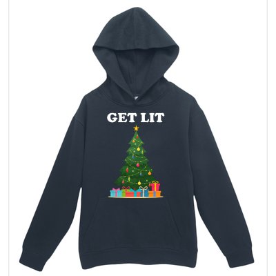 Get Lit Funny Christmas Urban Pullover Hoodie