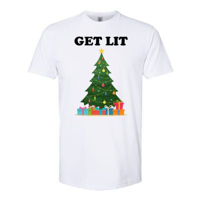 Get Lit Funny Christmas Softstyle® CVC T-Shirt