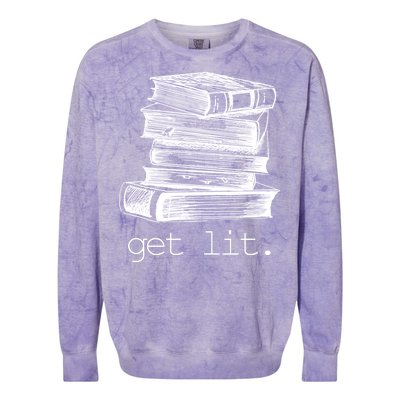 Get Lit Read Books Colorblast Crewneck Sweatshirt