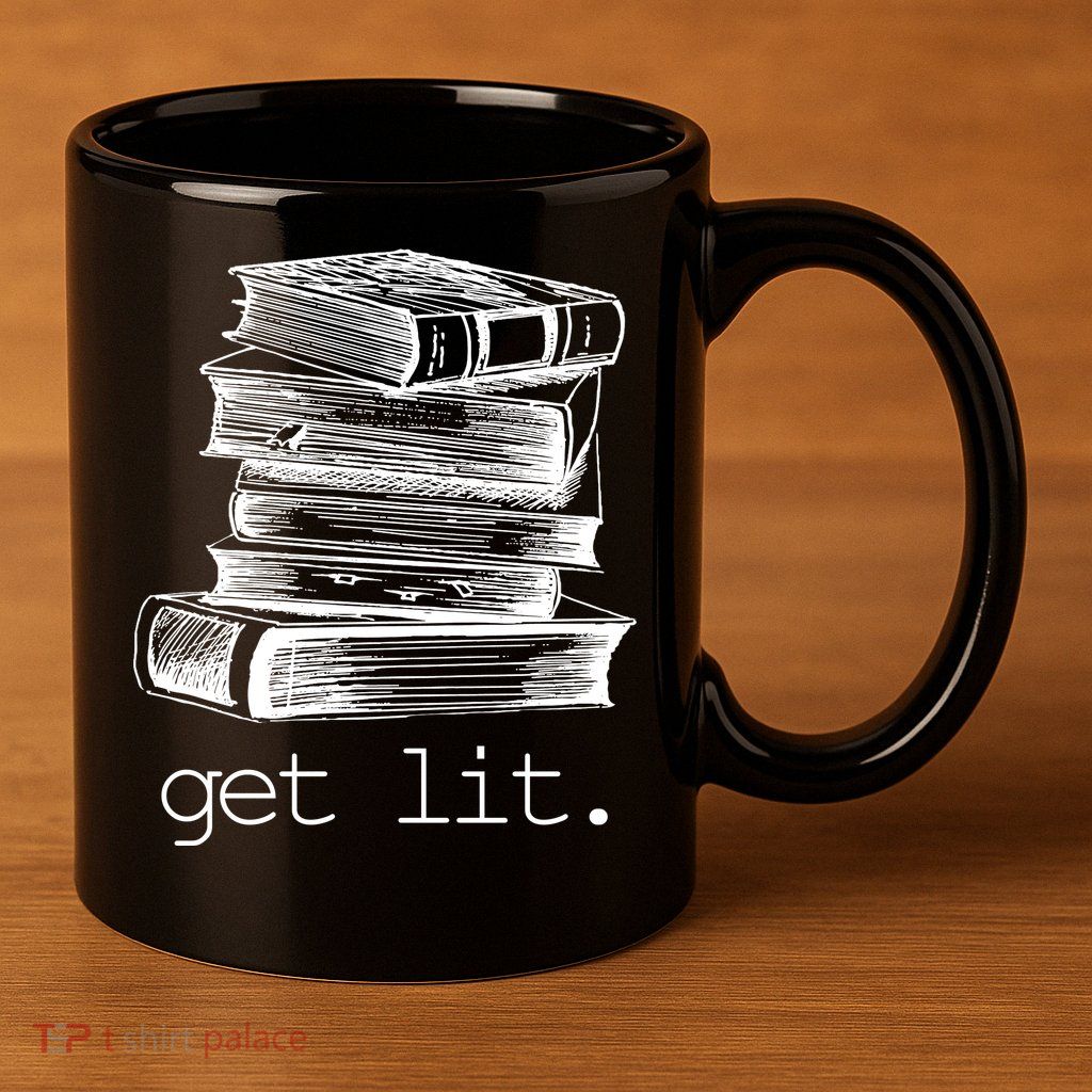Get Lit Read Books 11oz C Handle Ceramic Mug