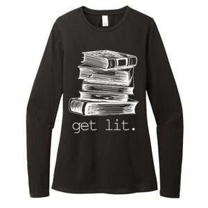 Get Lit Read Books Womens CVC Long Sleeve Shirt