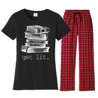 Get Lit Read Books Women's Flannel Pajama Set