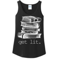 Get Lit Read Books Ladies Essential Tank