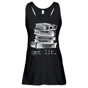 Get Lit Read Books Ladies Essential Flowy Tank