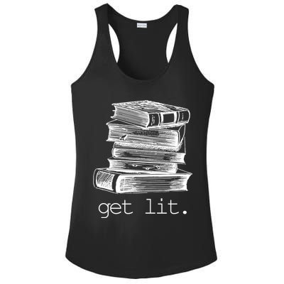 Get Lit Read Books Ladies PosiCharge Competitor Racerback Tank