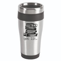 Get Lit Read Books 16oz Travel Tumbler