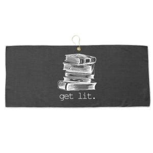 Get Lit Read Books Large Microfiber Waffle Golf Towel