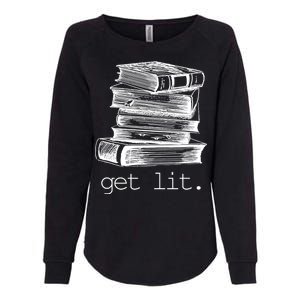 Get Lit Read Books Womens California Wash Sweatshirt