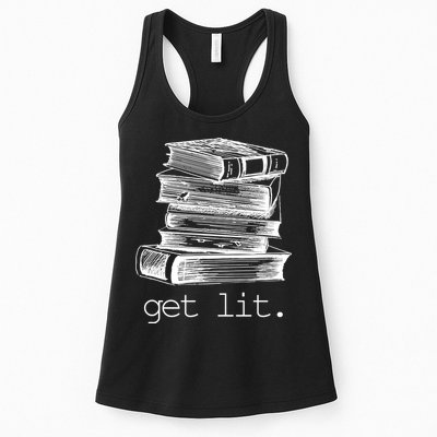 Get Lit Read Books Womens Tank Top