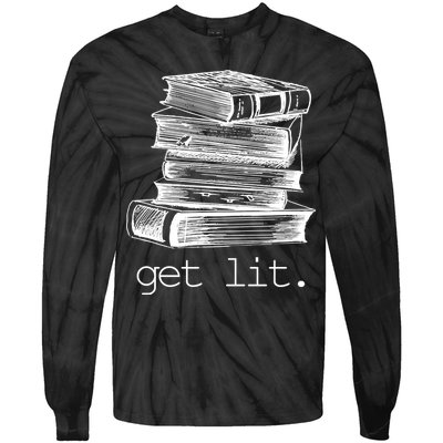 Get Lit Read Books Tie-Dye Long Sleeve Shirt