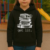 Get Lit Read Books Kids Hoodie