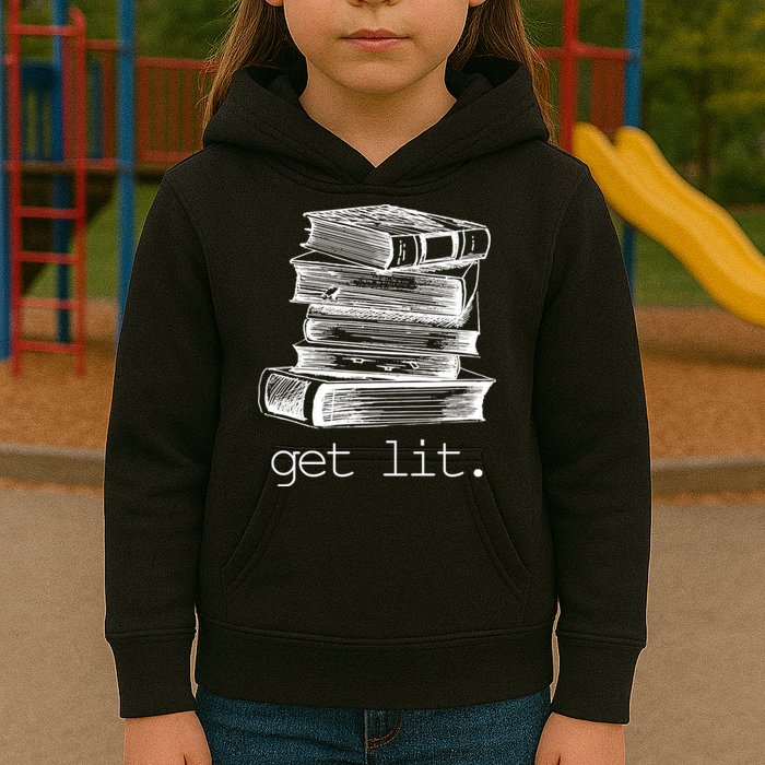 Get Lit Read Books Kids Hoodie