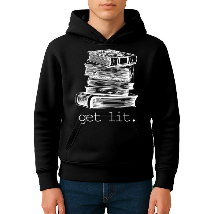 Get Lit Read Books Kids Hoodie