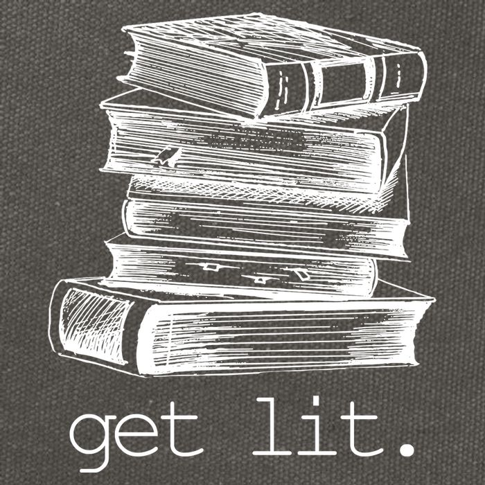 Get Lit Read Books Cotton Canvas Backpack