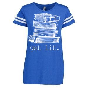 Get Lit Read Books Enza Ladies Jersey Football T-Shirt