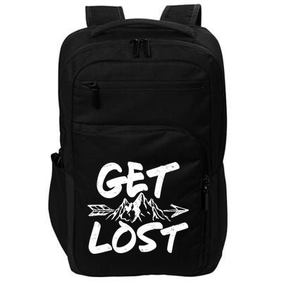 Get Lost Nature Wilderness Lover Impact Tech Backpack