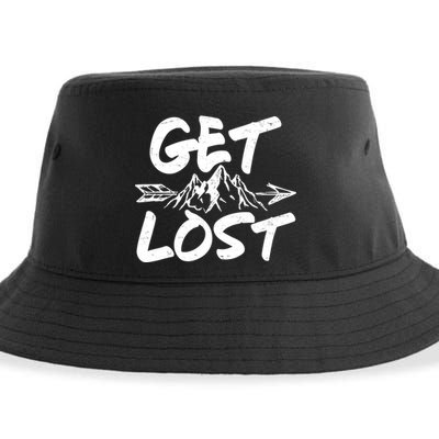 Get Lost Nature Wilderness Lover Sustainable Bucket Hat