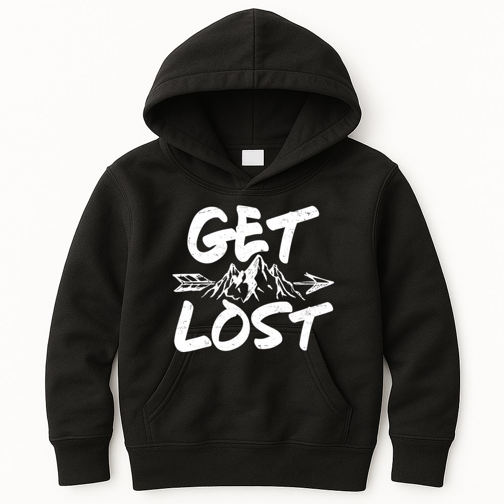 Get Lost Nature Wilderness Lover Kids Hoodie