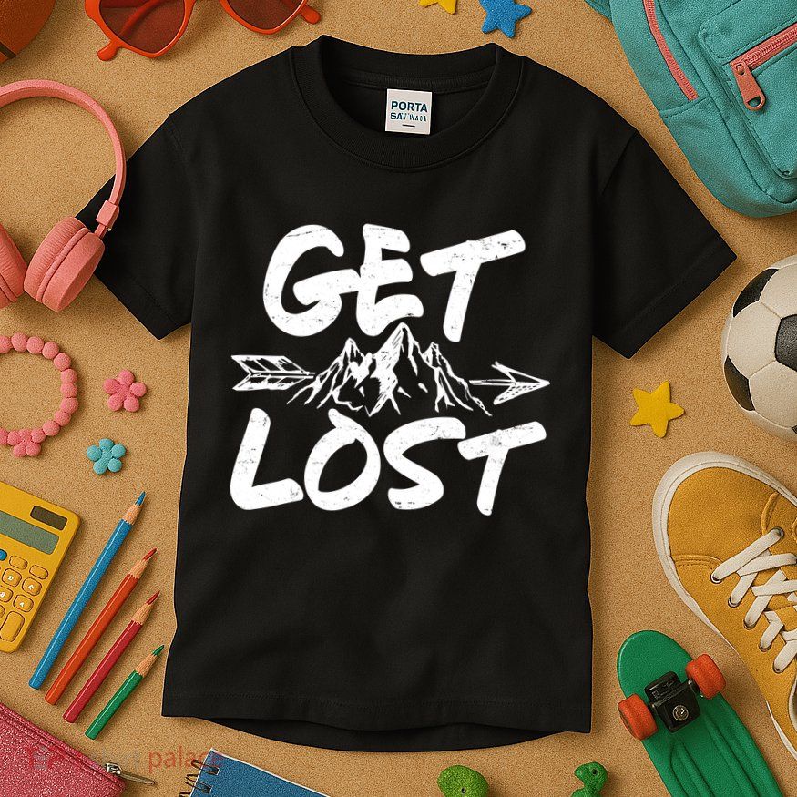 Get Lost Nature Wilderness Lover Kids T-Shirt