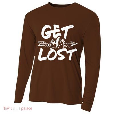 Get Lost Nature Wilderness Lover Cooling Performance Long Sleeve Crew