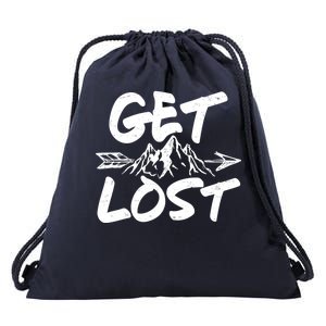 Get Lost Nature Wilderness Lover Drawstring Bag