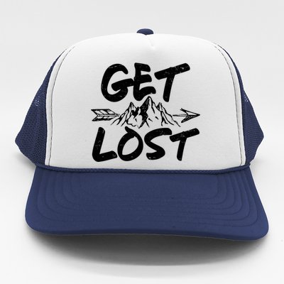 Get Lost Nature Wilderness Lover Trucker Hat