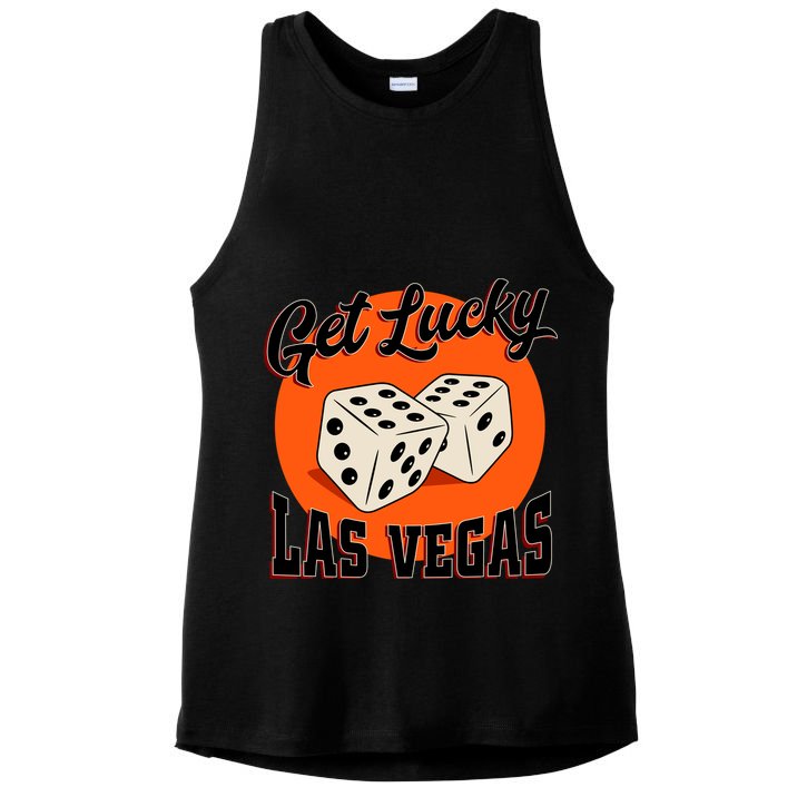 Get Lucky Las Vegas Ladies PosiCharge Tri-Blend Wicking Tank