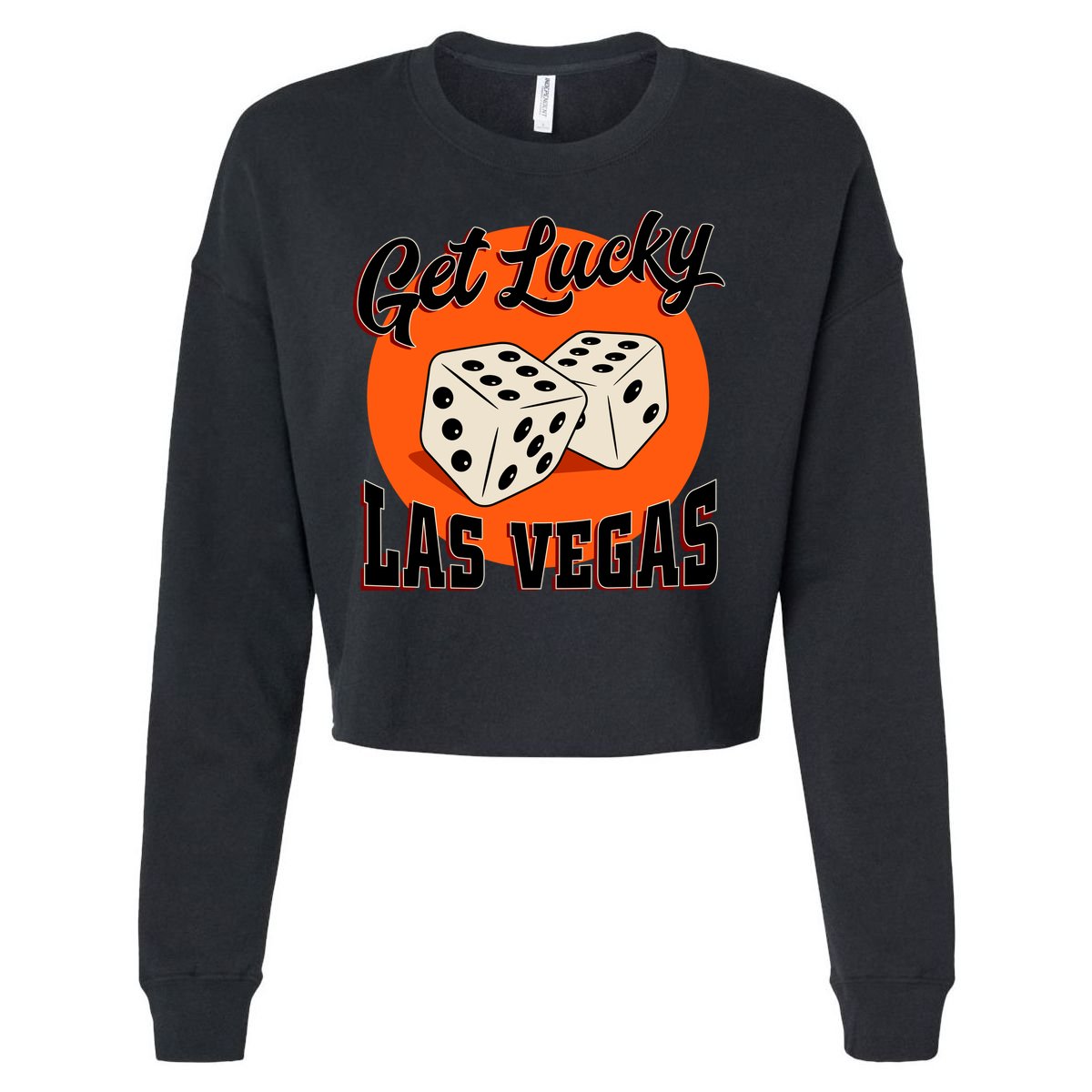 Get Lucky Las Vegas Cropped Pullover Crew