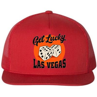 Get Lucky Las Vegas Flat Bill Trucker Hat