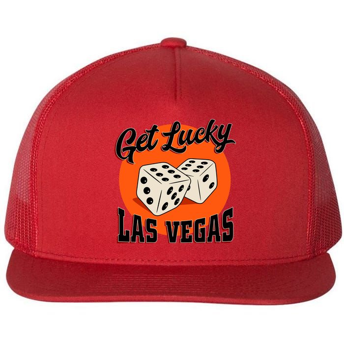 Get Lucky Las Vegas Flat Bill Trucker Hat