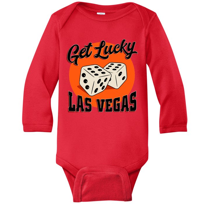 Get Lucky Las Vegas Baby Long Sleeve Bodysuit