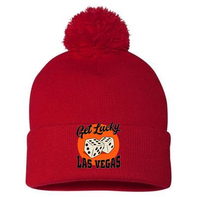 Get Lucky Las Vegas Pom Pom 12in Knit Beanie