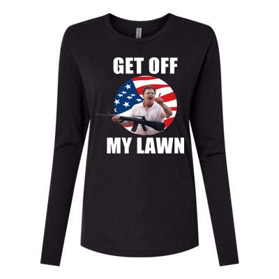 Get Off My Lawn Ken And Karen Womens Cotton Relaxed Long Sleeve T-Shirt