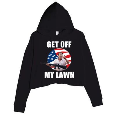 Get Off My Lawn Ken And Karen Crop Fleece Hoodie