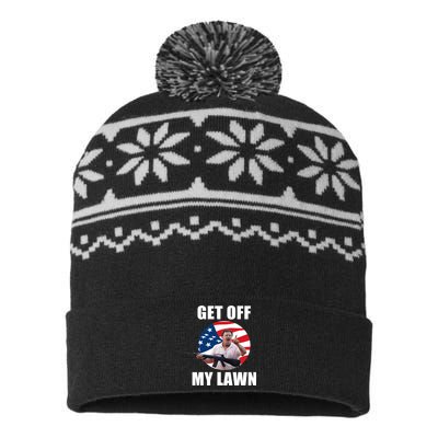 Get Off My Lawn Ken And Karen USA-Made Snowflake Beanie